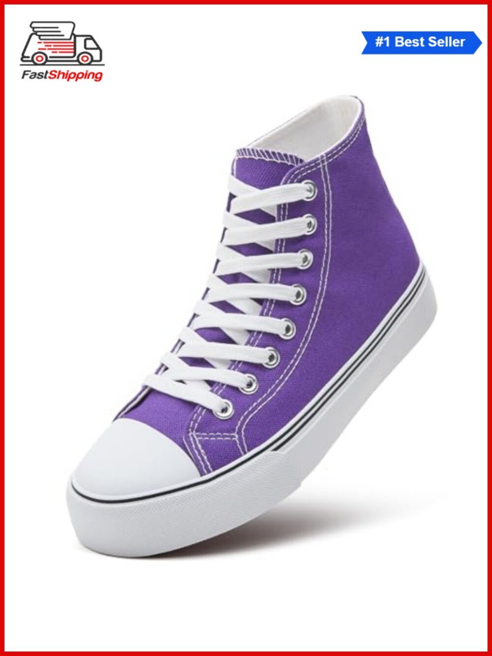 ✨ZGR Womens High Top Canvas Sneakers Lace-Up Casual Tennis Walking Shoes